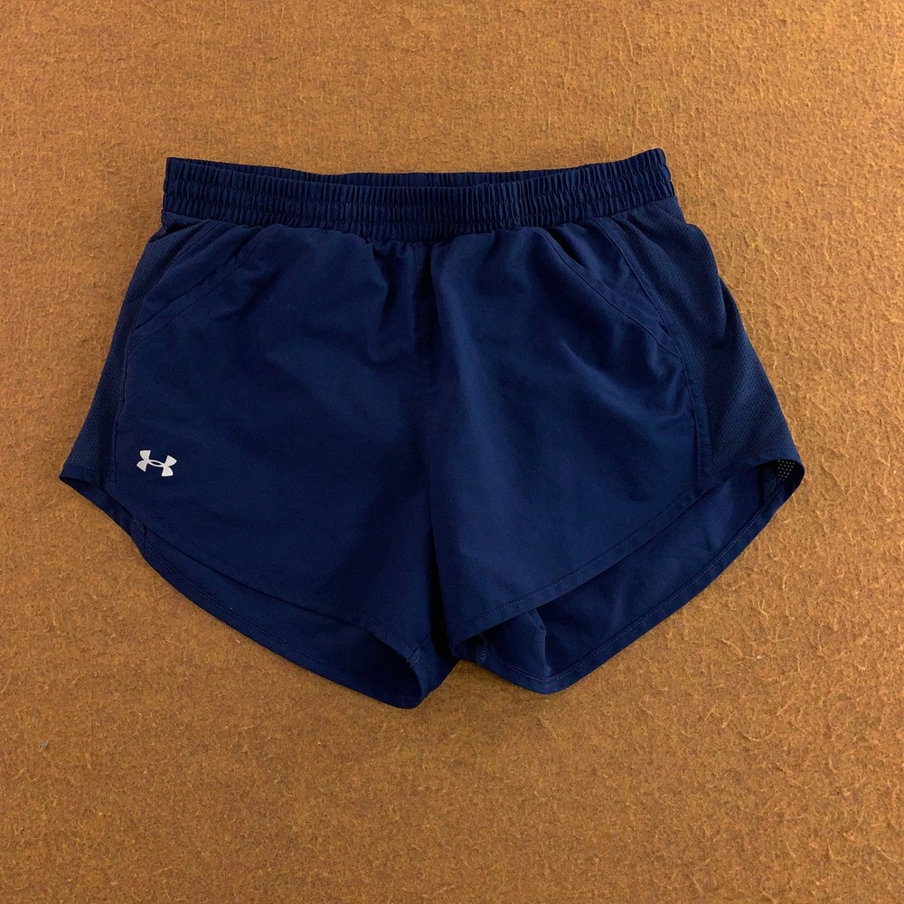Under Armour Womens Small Navy Blue HeatGear Loose Fit Running Shorts